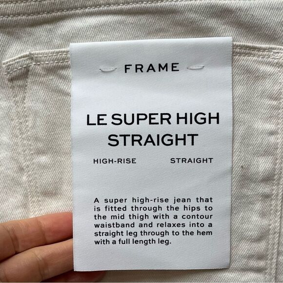 Frame Le Super High Straight Jeans in Au Natural 30 NWT - Picture 11 of 15